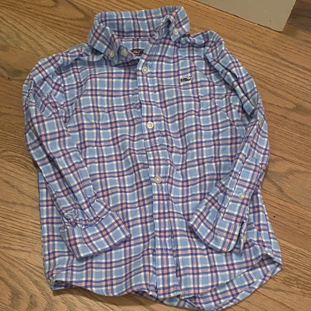 Vineyard Vines Kids Multicolor Plaid Button Down Shirt Flannel